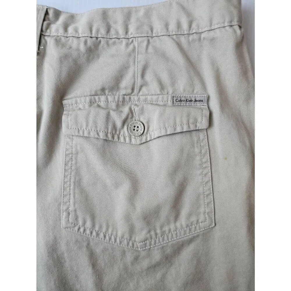 Calvin Klein Jean Shorts Sz 12 Tan
